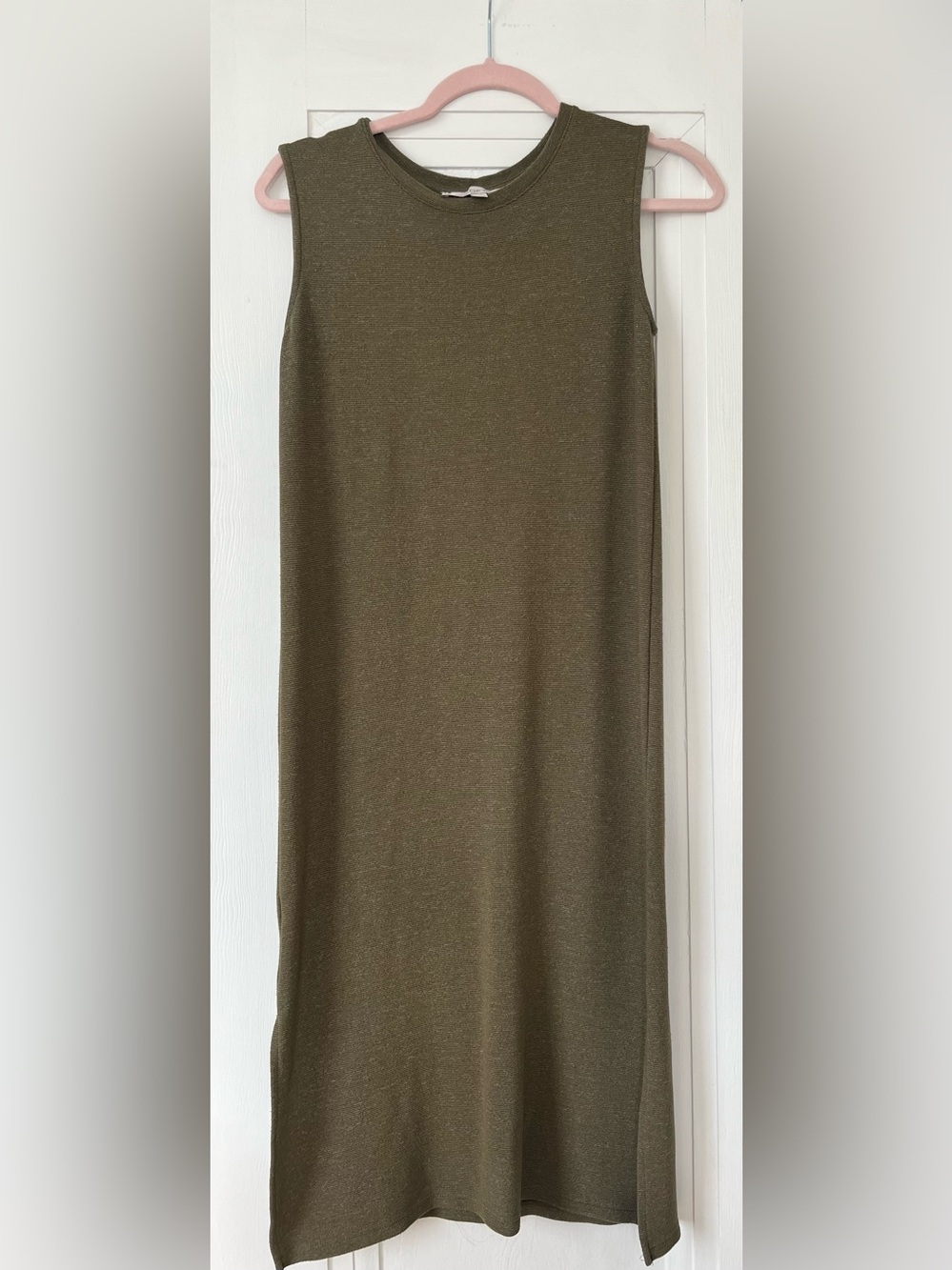 LOFT Olive Straight Midi Dress